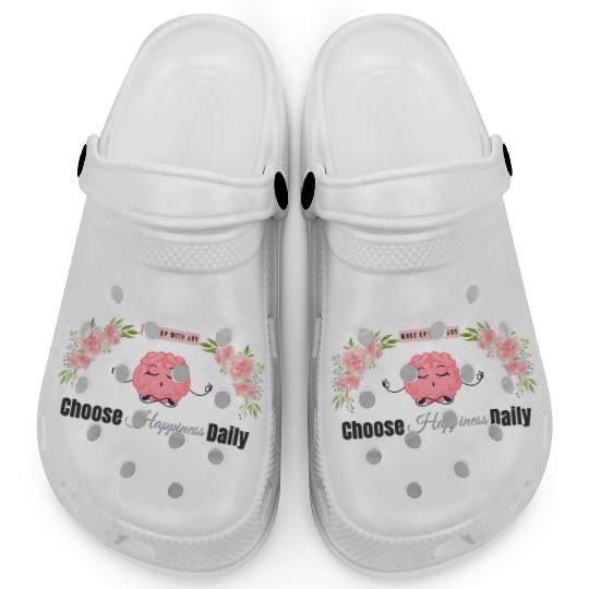 Choose Happiness Brain Zen - Therapist Wellness Clogs