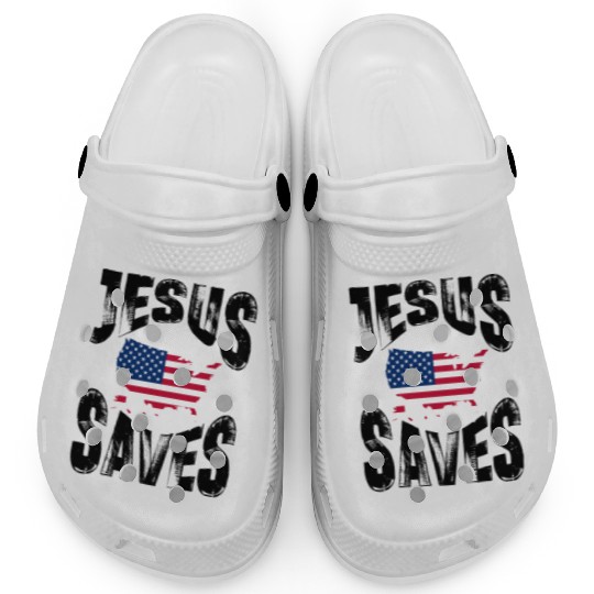 Jesus Saves USA Clogs