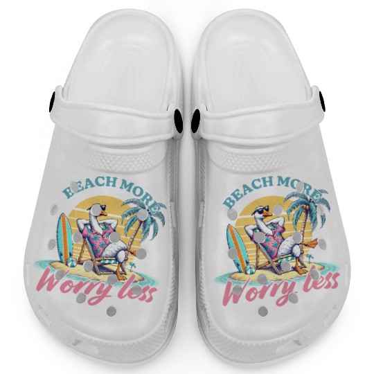 Summer Beach more worry less Clogs