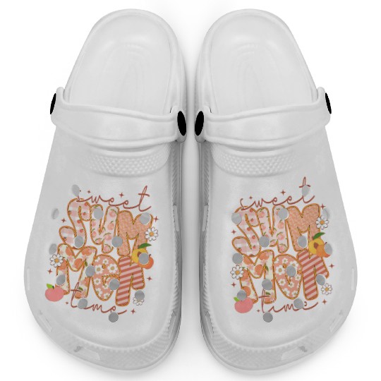Sweet Summer Time Preppy Peach Clogs