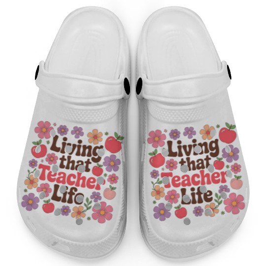 Teacher Floral Living That Teacher Life Clogs