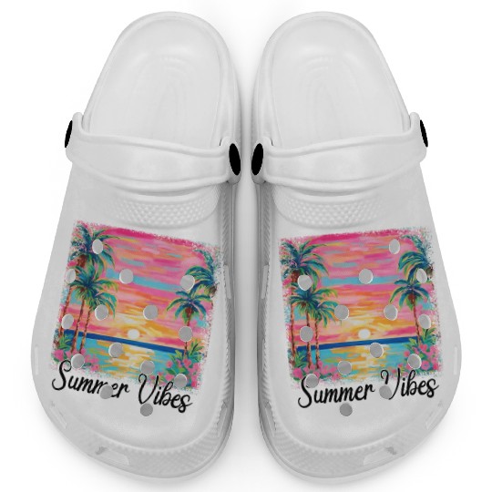 Summer Vibe Preppy Beach Clogs