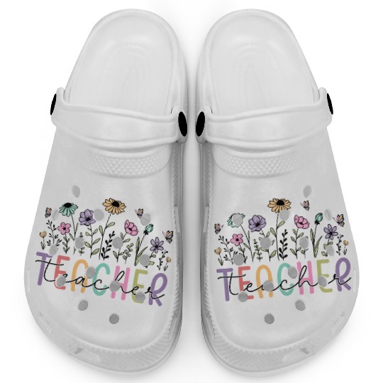 Floral Teacher Appreciation Teacher Clogs