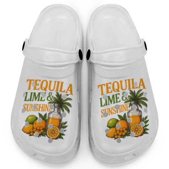 Summer Vacation Tequila Lime Sunshine Clogs