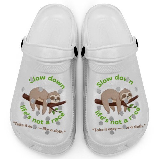 Take It Slow – Sloth Vibe Clogs for Kids & Youth