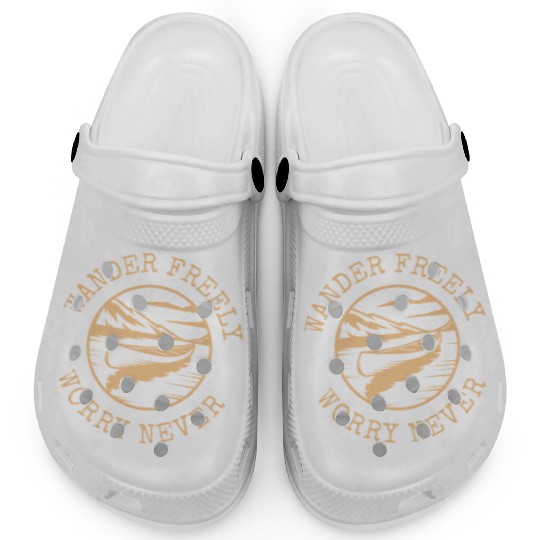 Wander Freely Worry Never Canoe On Lake Clogs