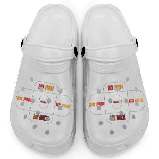 No Pain No Gain – Motivational Gym Workout Clogs