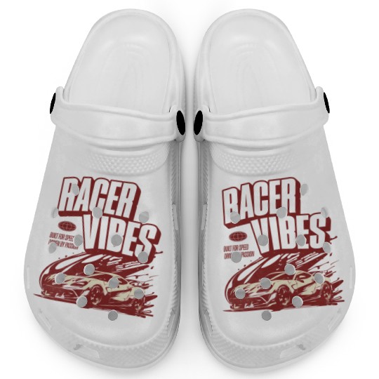 Vintage Racer Vibes Car Speed Passion Art Clogs