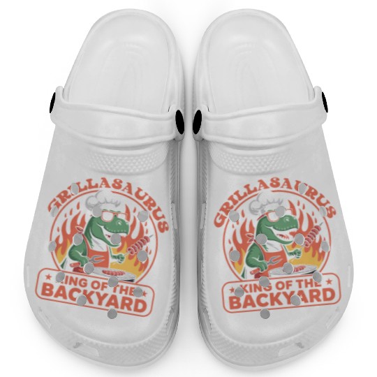 Funny Dinosaur BBQ Chef – Summer Grilling Clogs