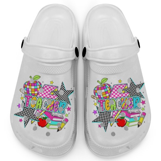 Retro Teacher Preppy Teacher Clogs