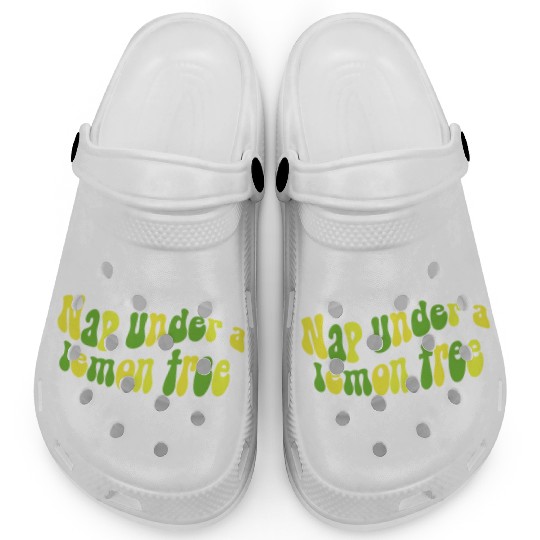 Nap Under a Lemon Tree Retro Design Clogs