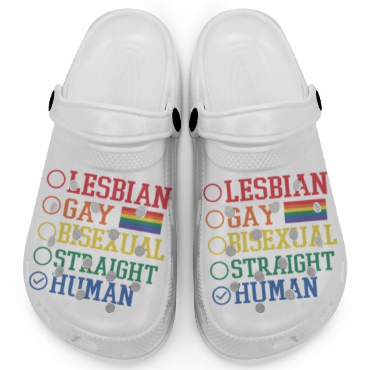 LGBT Lesbian gay bisexual straight human Clogs