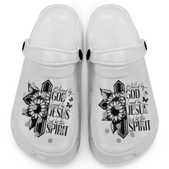 Blessed by God Loved by Jesus Clogs
