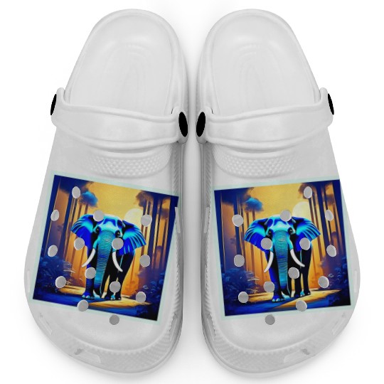 Mystic Elephant: Sunset Forest Journey Clogs