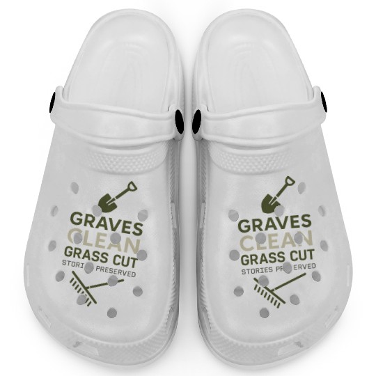 Cemetery Worker Groundskeeper Graveyard Memorial Clogs