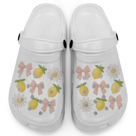 Lemon Bow Summer Vacation Clogs