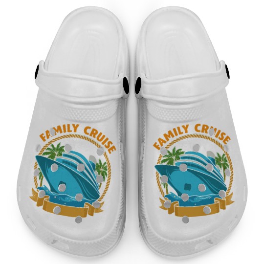 Family Cruise Ship Palm Trees Rope Clogs