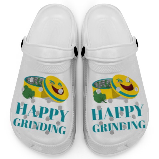 Cheerful Smiling Pills and Broccoli Design Clogs