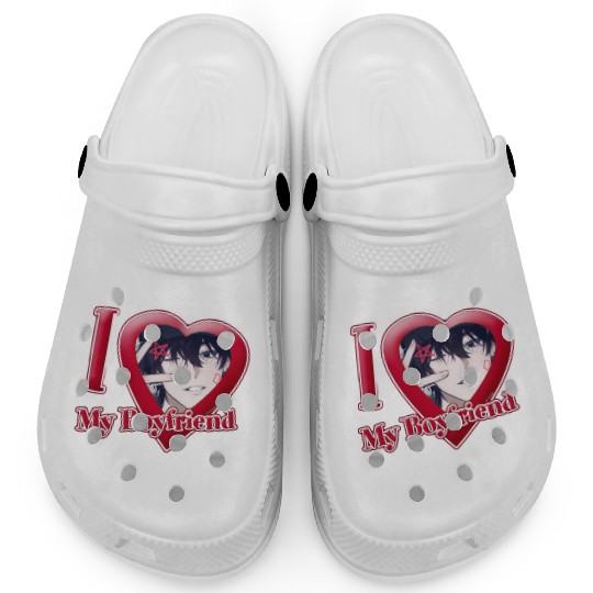 I Love My BF – Cute Minimal Logo Clogs