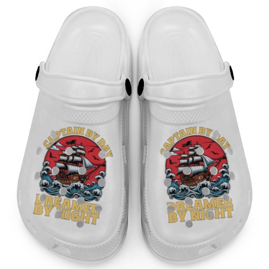Sailing Captain By Day Dreamer By Night Fisherman Clogs