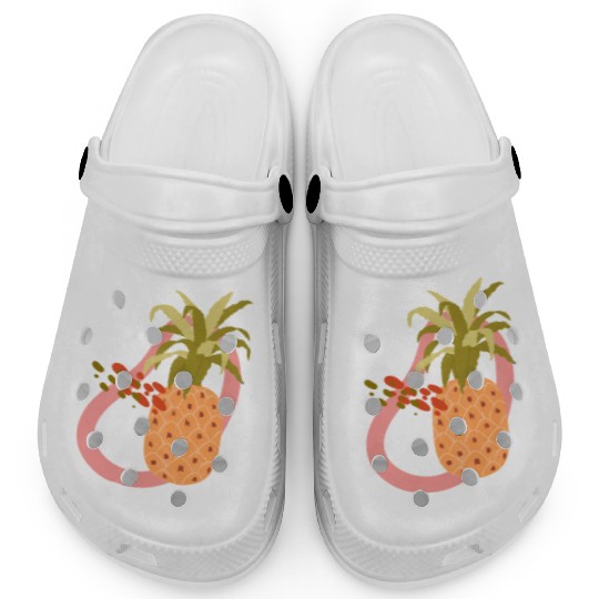 summer time tropical fruit Realistic Pineapple Clogs