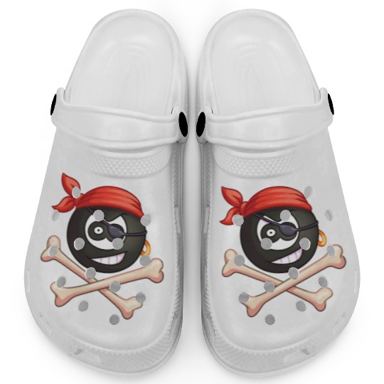 8-Ball Pirate (Pocket) (Jolly Roger style) Clogs
