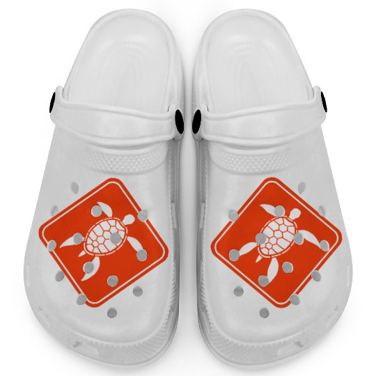 Water Turtle Danger Sign Caution Zone Cool Warning Clogs