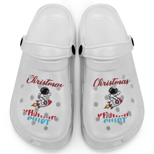 Astronaut Christmas Pajama Space Tree Snowflakes X Clogs