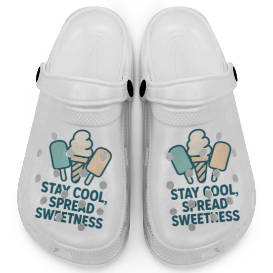 Stay Cool, Spread Sweetness Cute Ice Cream Cone Clogs