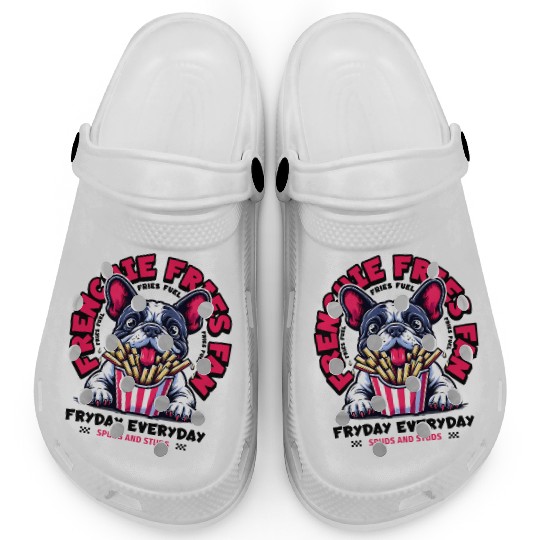 Frenchie Fries Fan Clogs