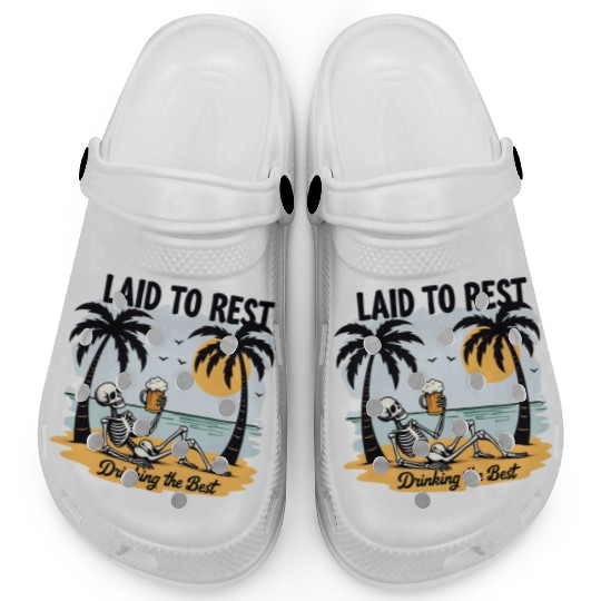 Skeleton Beach Vacation Beer Clogs