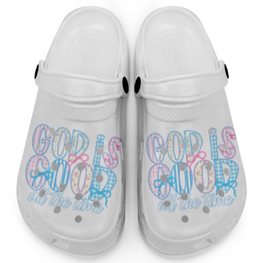 God Is Good All The Time Preppy Boho Christian Clogs