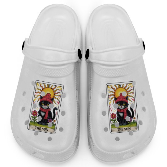 Grumpy Cat Tarot Card The Sun, Funny Cat Lover Clogs