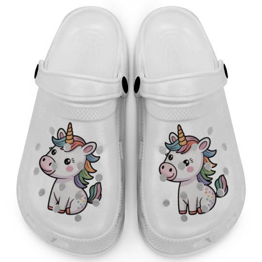 Believe in Magic – Cute Rainbow Unicorn Fantasy Clogs