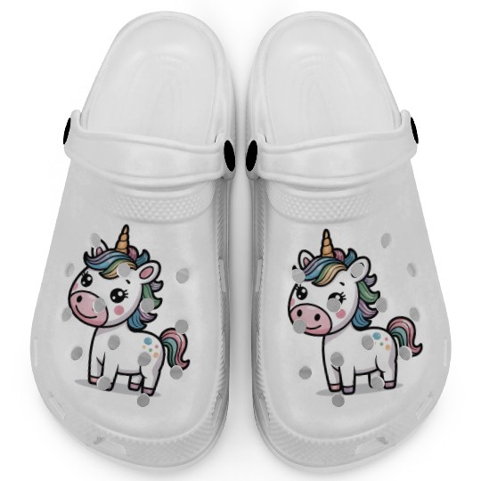 Believe in Magic – Cute Rainbow Unicorn Fantasy Clogs