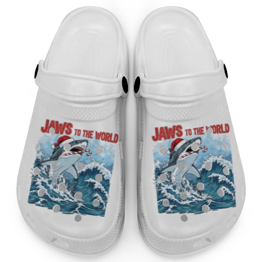 Jaws to the World – Christmastime Shark Attack Clogs