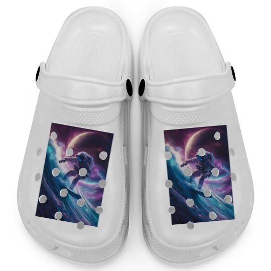 Galactic Surfing Astronaut Clogs