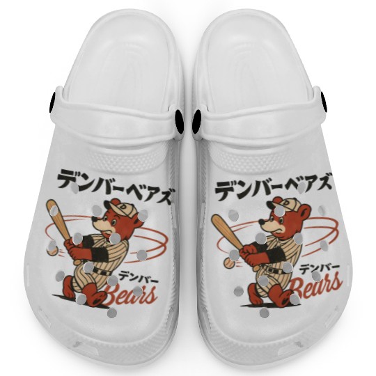 Vinage Japanese Denver Bears Baseball Minor Team Clogs