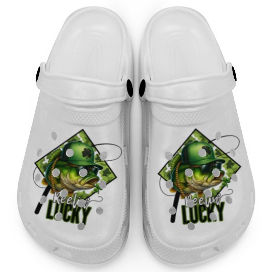 Reelin' Lucky Bass Fish Clogs