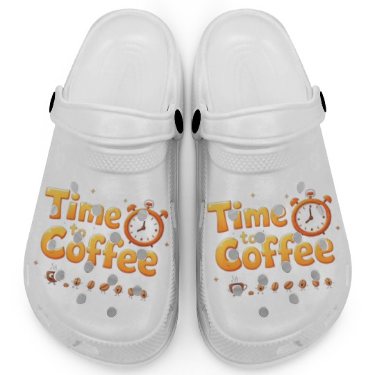 Time to Coffee Playful Design Clogs