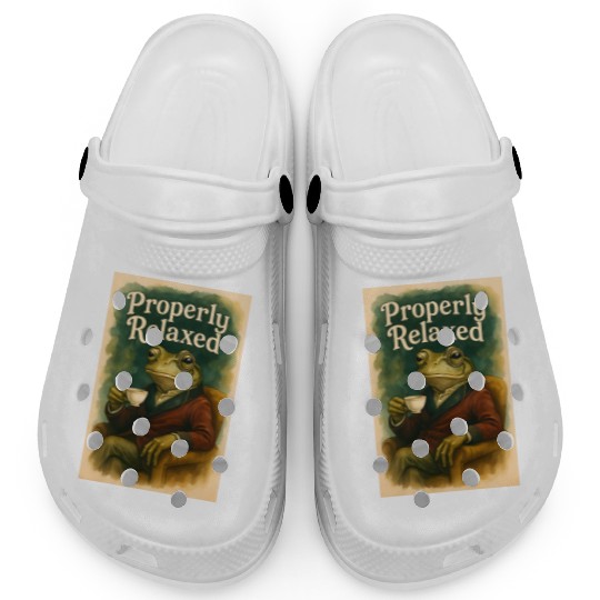 Sophisticated Frog Tea Poster Clogs