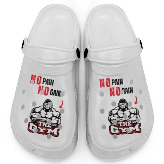 No Pain No Gain – Strongman Gorilla Gym  Clogs