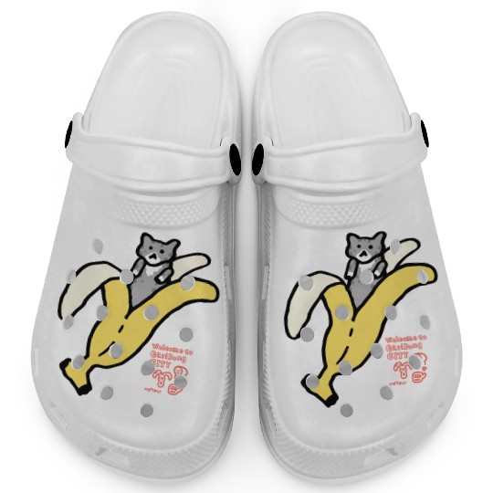 Bananyang - 020. Gray Spotted Tuxedo Clogs