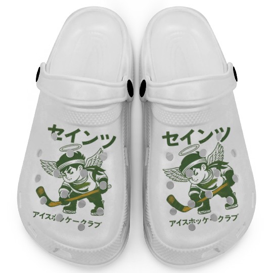 Defunct Japanese Minnesota Fighting Saints Hockey Clogs
