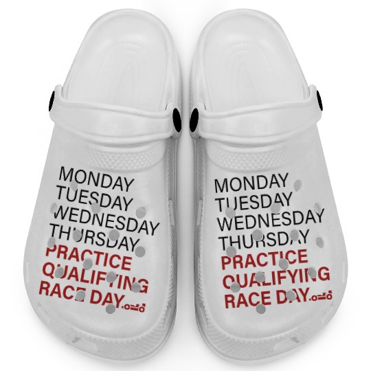 monday tuesday wednesday thursday practice qual Clogs