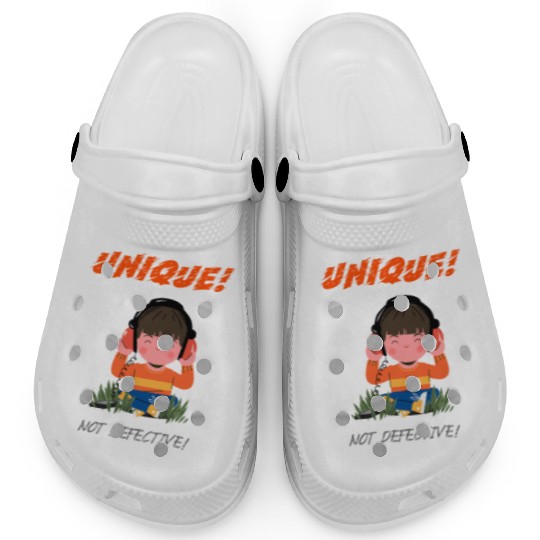 Unique Not Defective Autism Advocacy Clogs