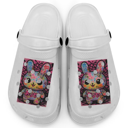Graffiti Kawaii Bunny Pop Clogs