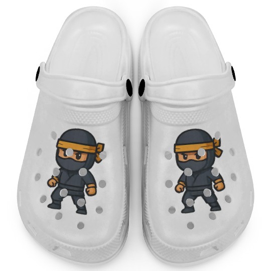Kawaii Ninja Character Illustration Clogs