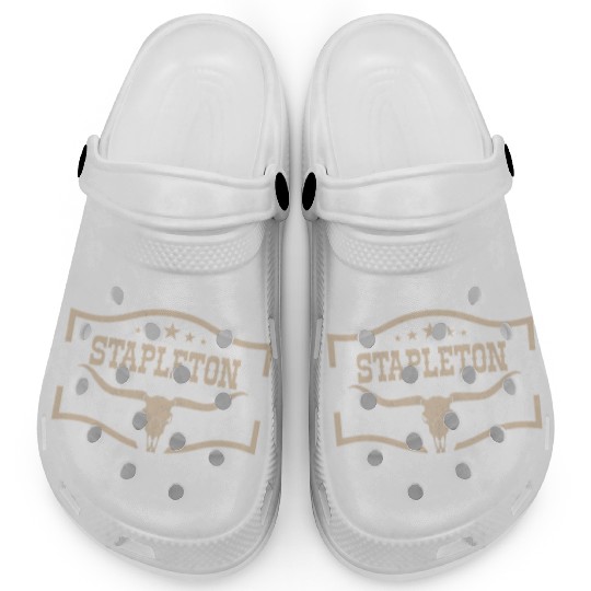 Classic Stapleton Cow Name Vintage Bull Skull Clogs