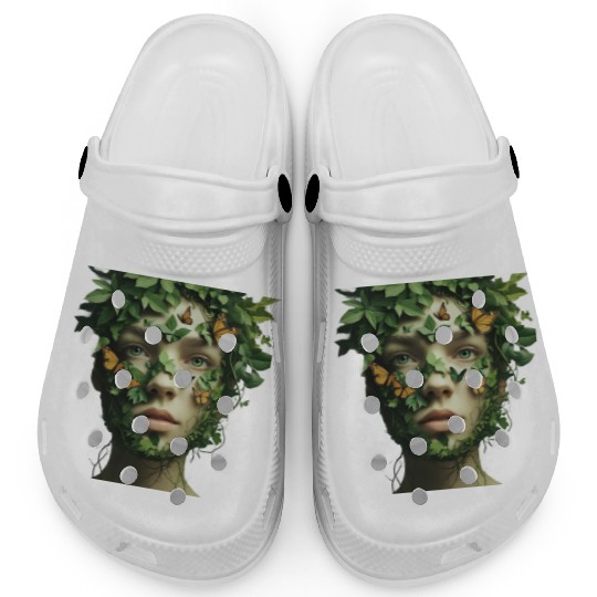 Nature-Inspired Human Face Design Clogs
